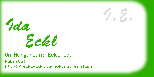 ida eckl business card